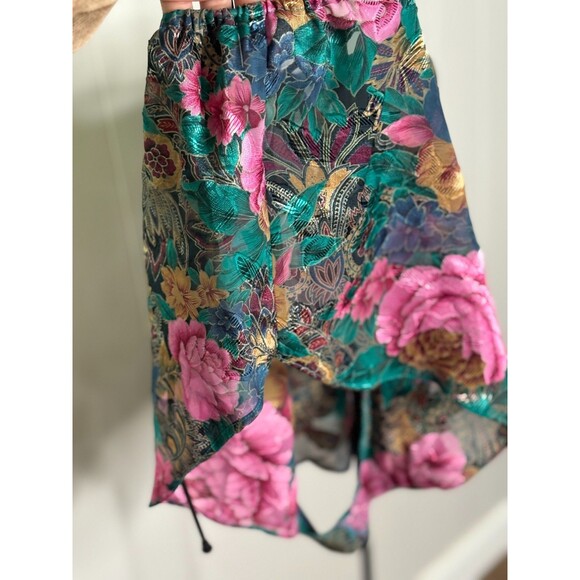 Vintage Inner Most Shorts Cami Tank Pajamas Robe Set PJs‎ Floral Lingerie Size M - Picture 10 of 16